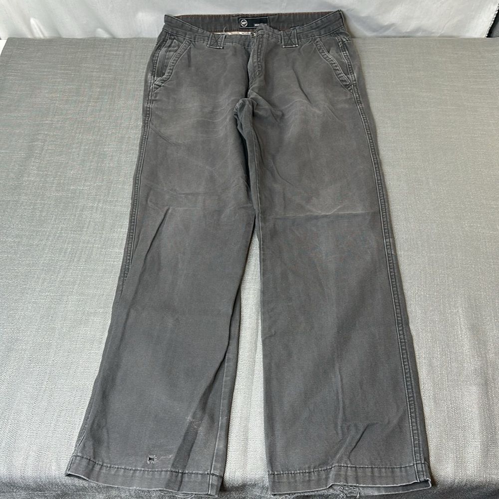 Weatherproof Pants 32 x 30 Black Steel Chino Fade *Distressed* Flap Pockets - Picture 2 of 10